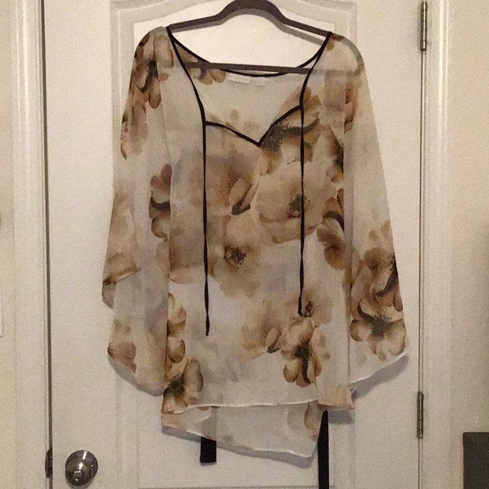 Cream floral top